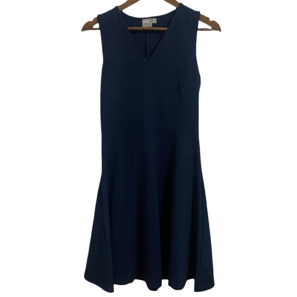 ASOS Skater Dress with Asymmetric Full Skirt Dress with V Neck Size 6